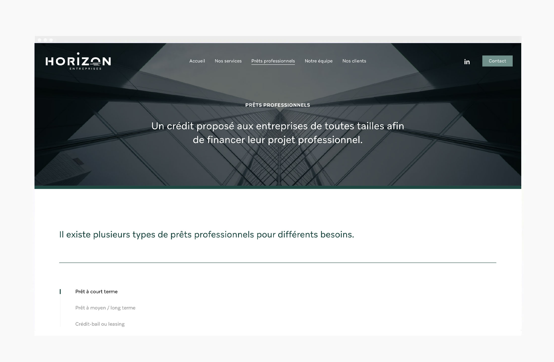 Horizon Entreprises - Siteweb