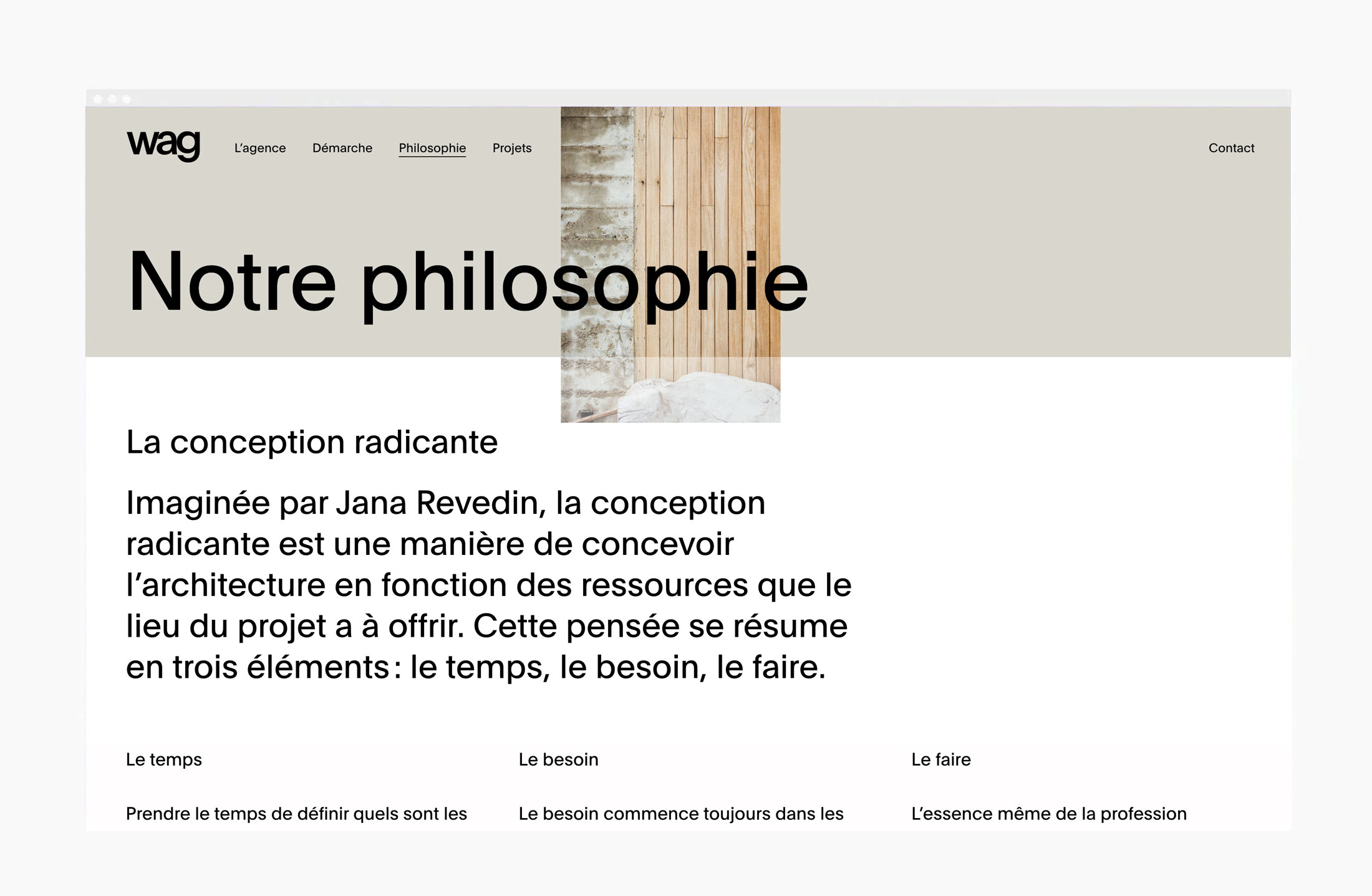 Wag architecture - siteweb