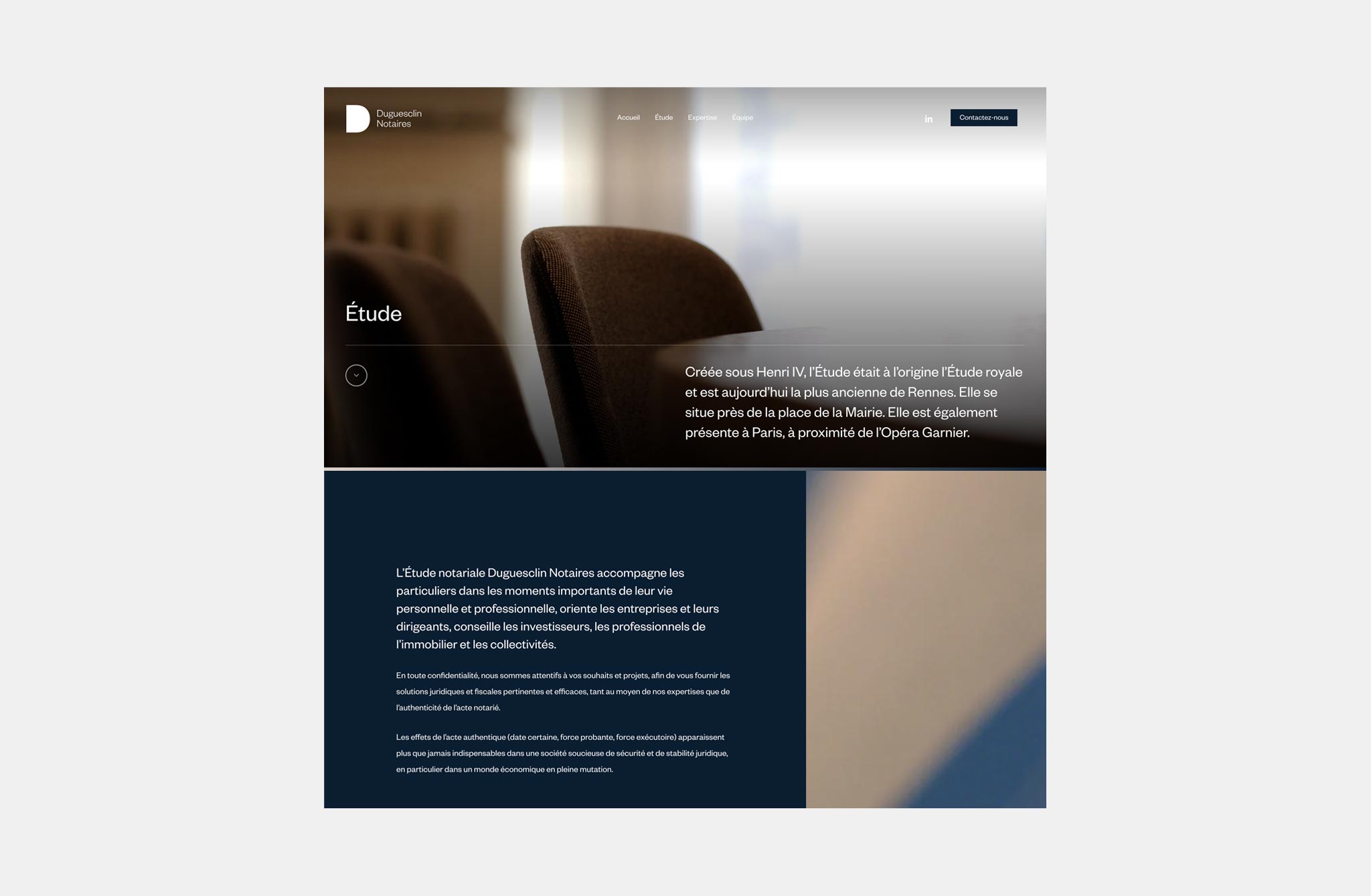 Duguesclin notaires - Siteweb
