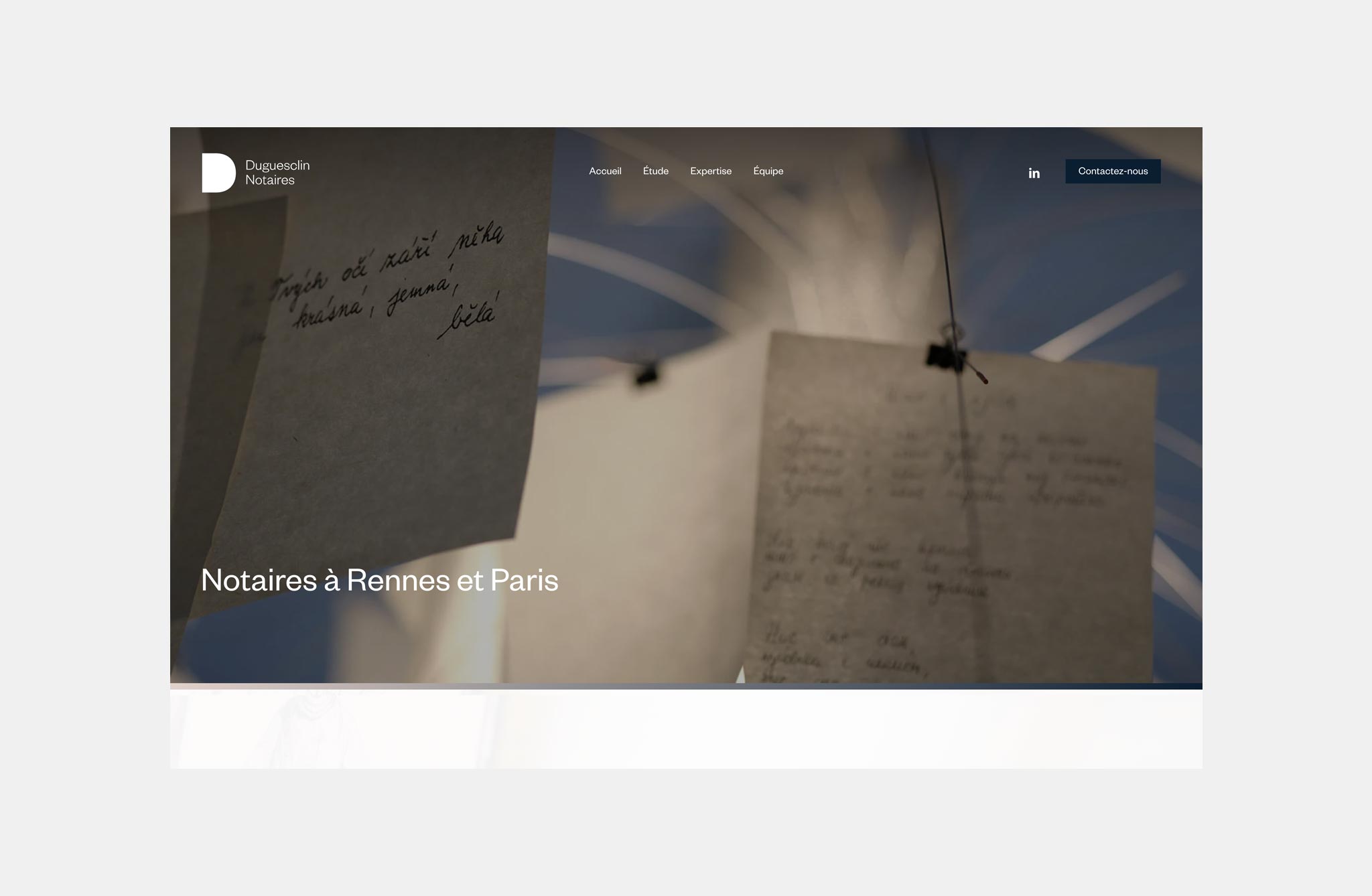 Duguesclin notaires - Siteweb